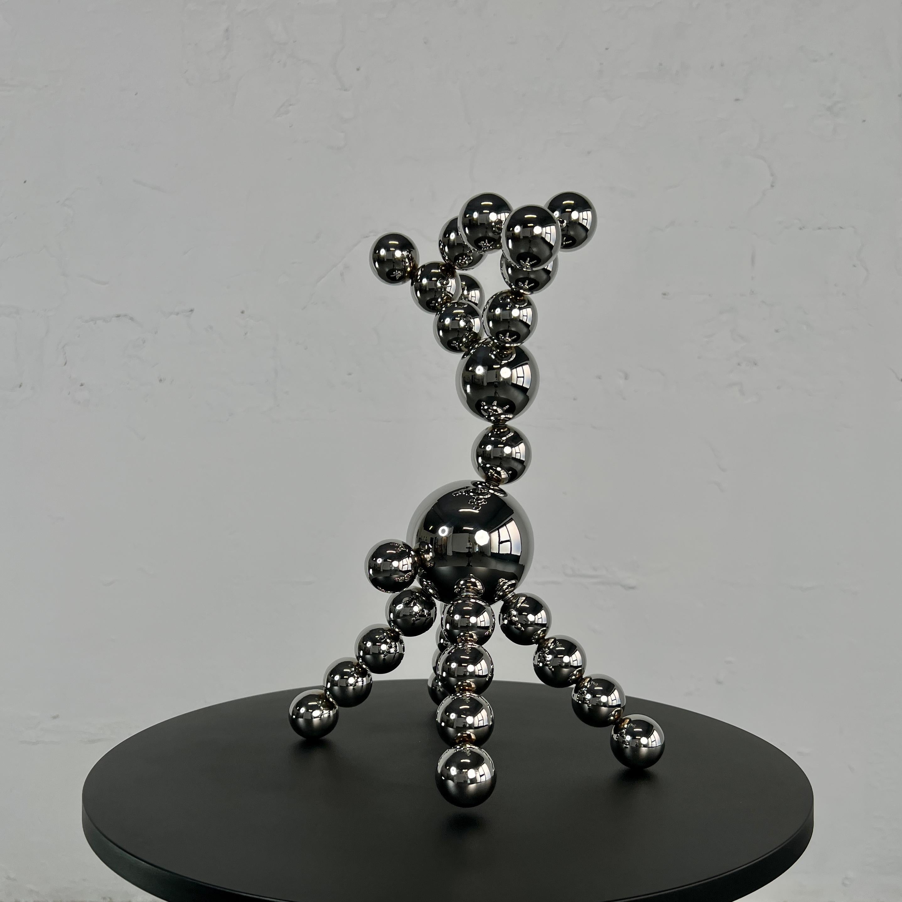 Deer Stainless Steel Original Sculpture Minimalistic Art. For Sale 3