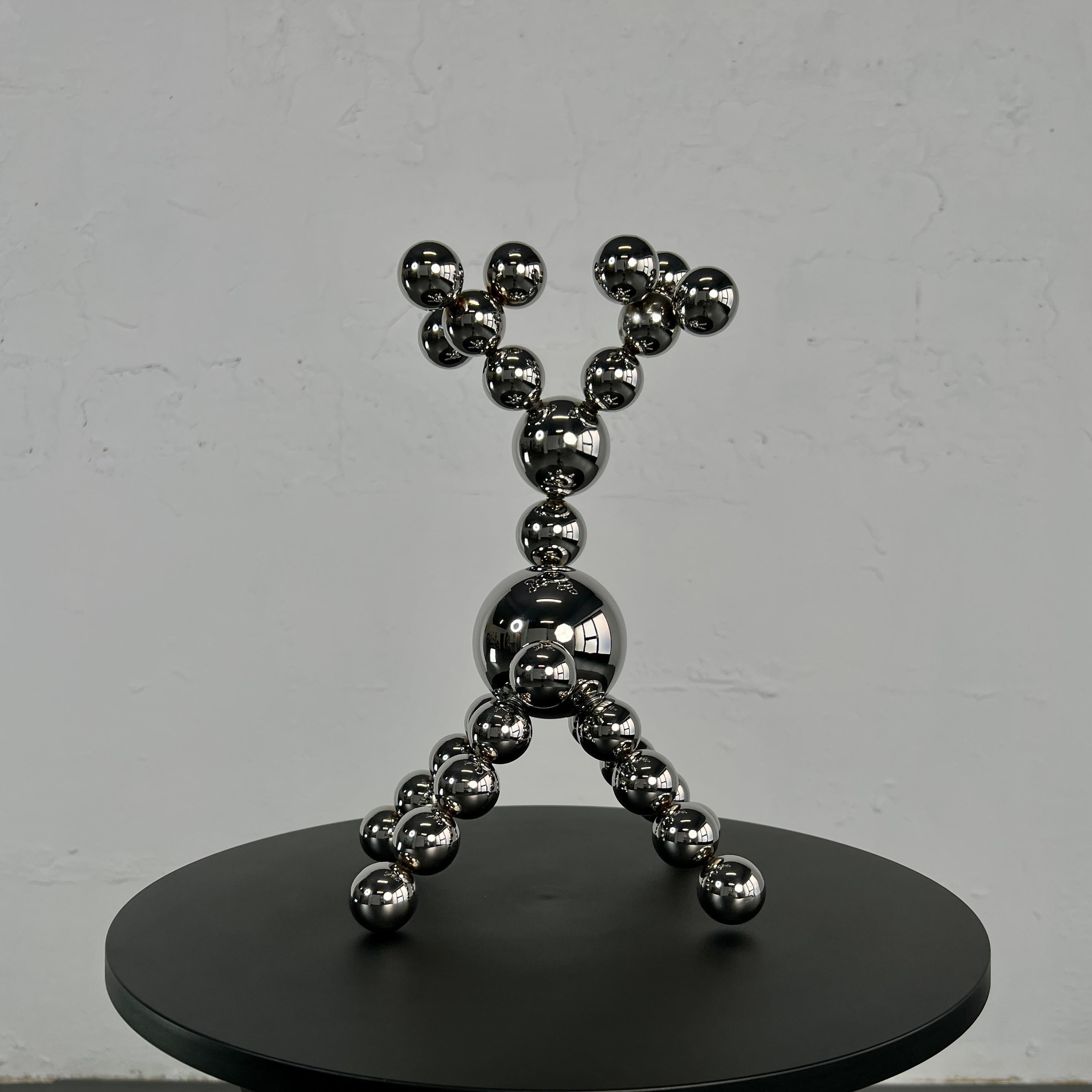 Deer Stainless Steel Original Sculpture Minimalistic Art. For Sale 4