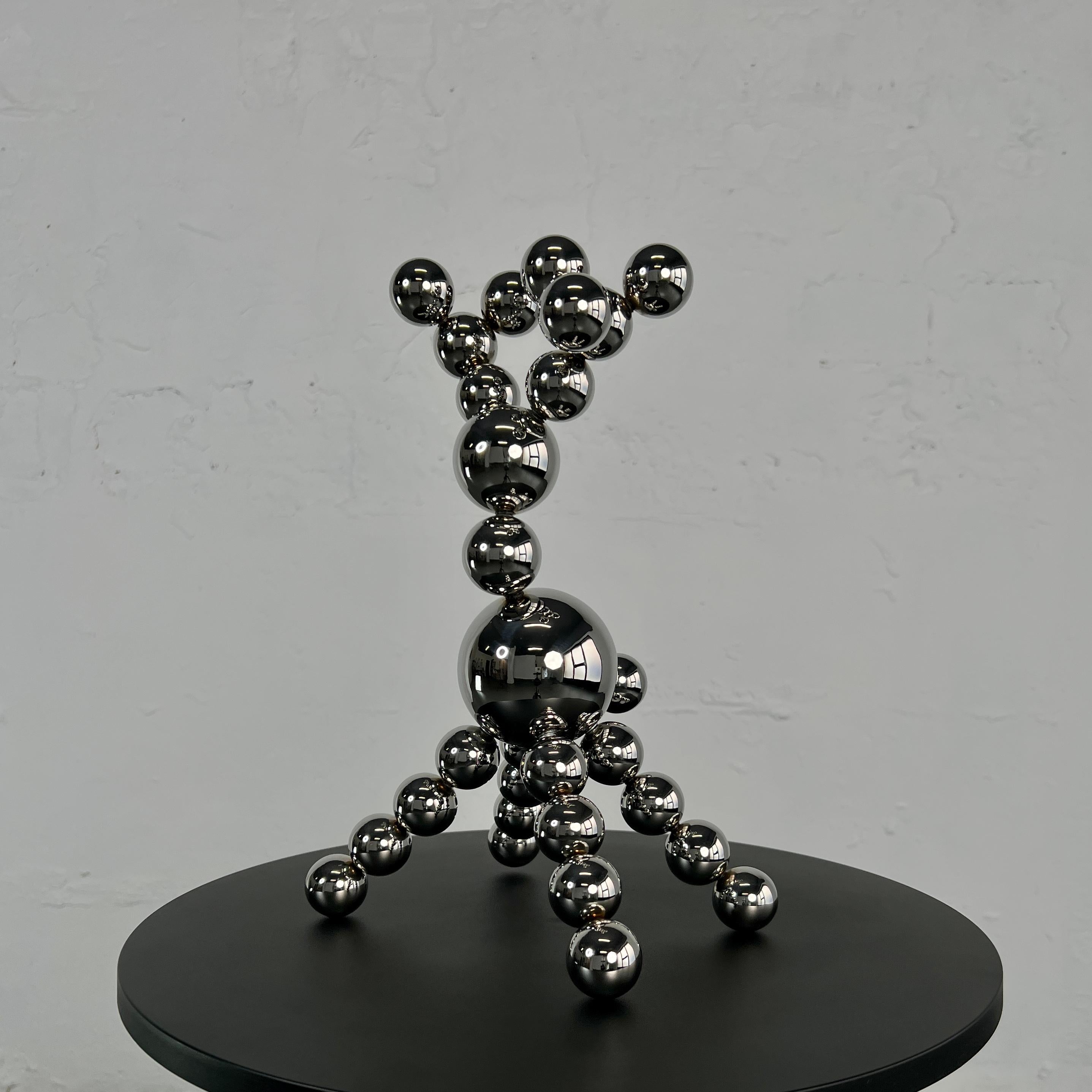 Deer Stainless Steel Original Sculpture Minimalistic Art. For Sale 5