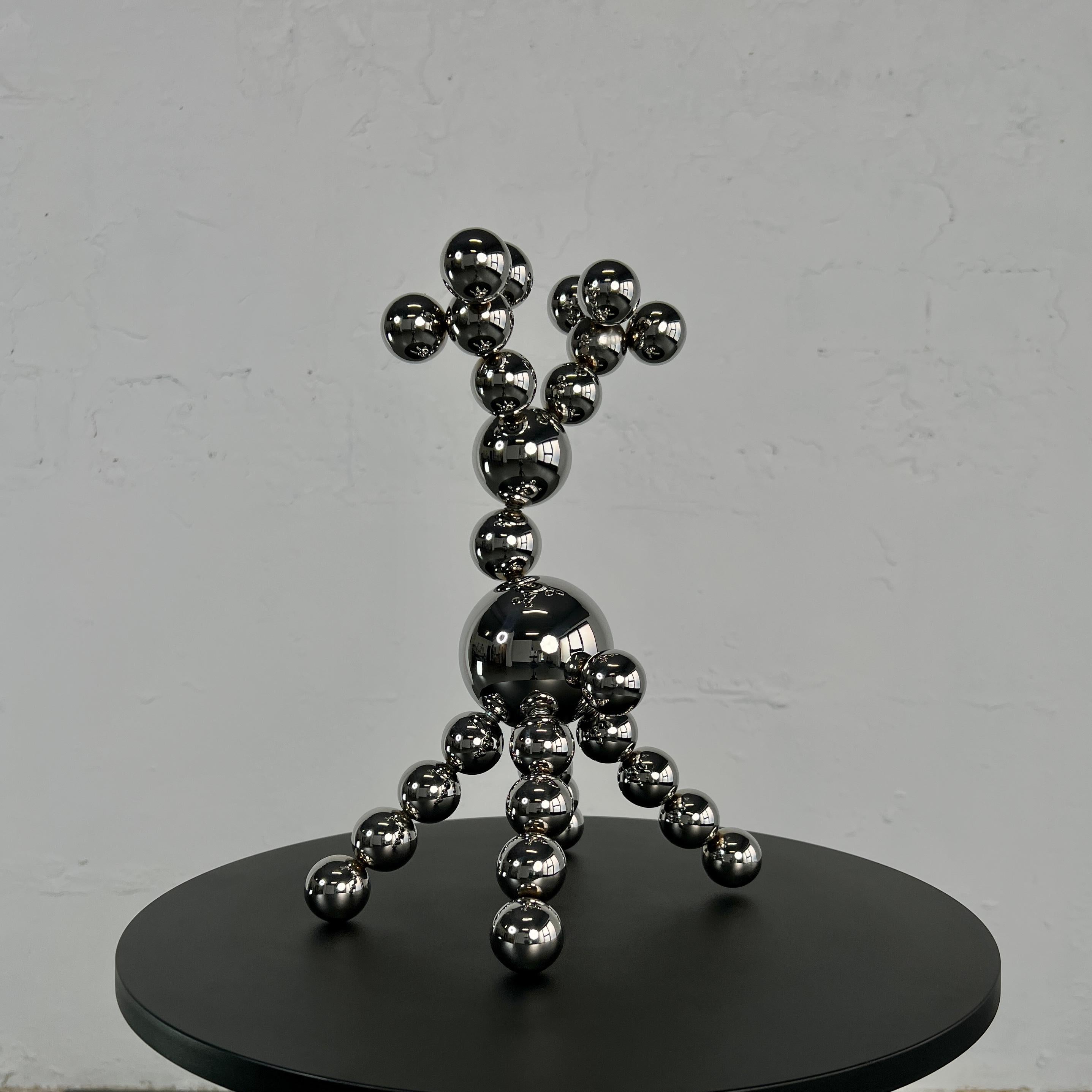 Deer Stainless Steel Original Sculpture Minimalistic Art. For Sale 6
