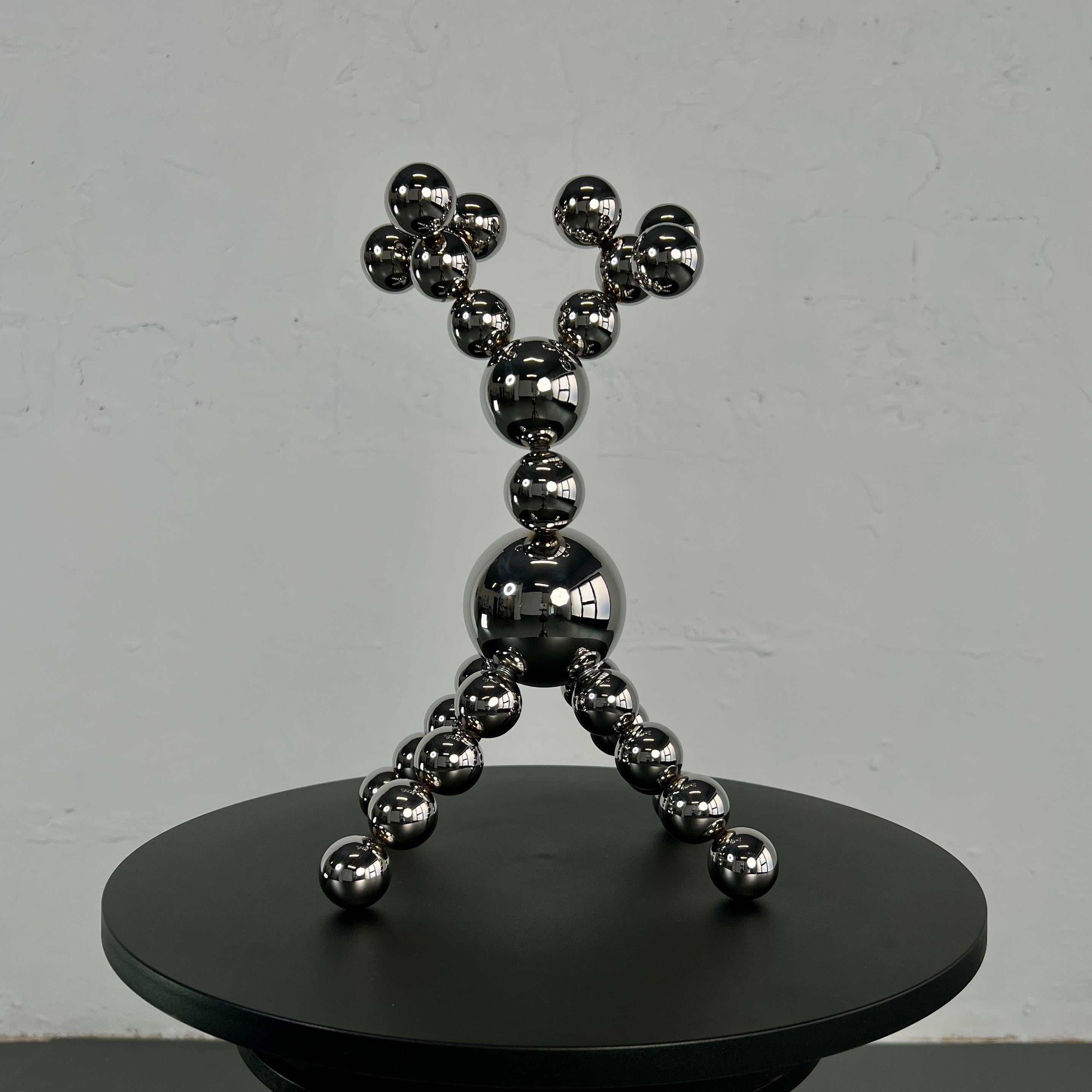 Deer Stainless Steel Original Sculpture Minimalistic Art. For Sale 1