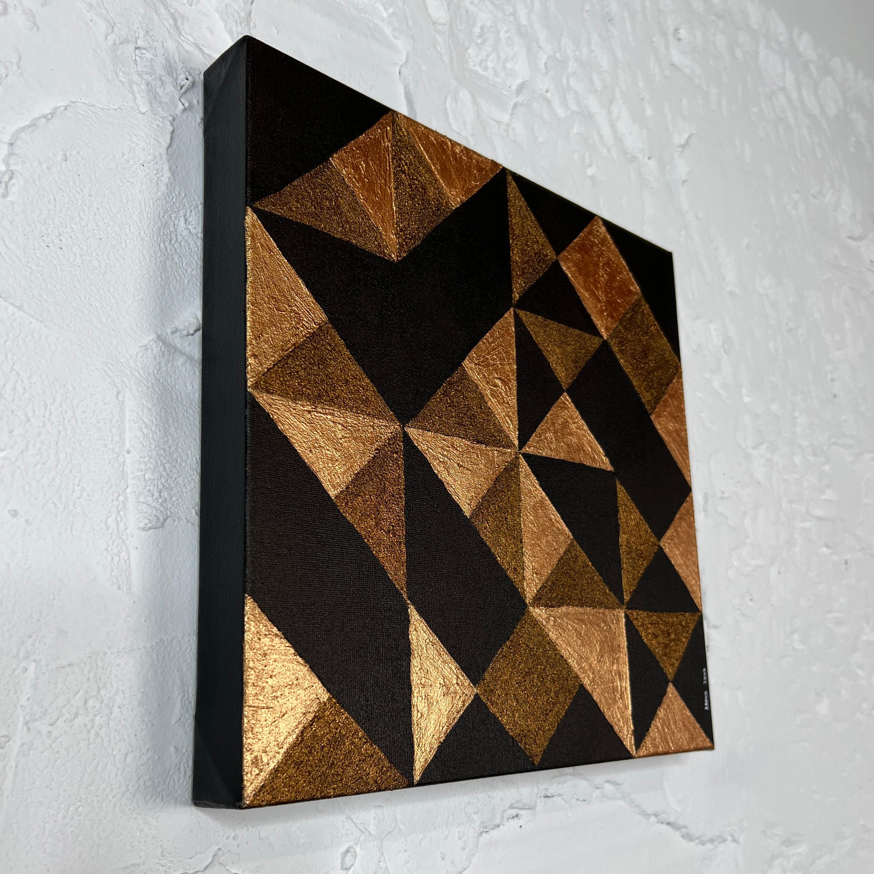 Geometrie Verschiedene goldene Wandkunst aus Acryl im Angebot 5