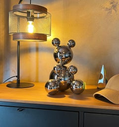 Middle Stainless Steel Bear 'Anthony' Sculpture Minimalistic Animal