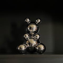 Middle Stainless Steel Bear 'Michael' Sculpture Minimalistic Animal