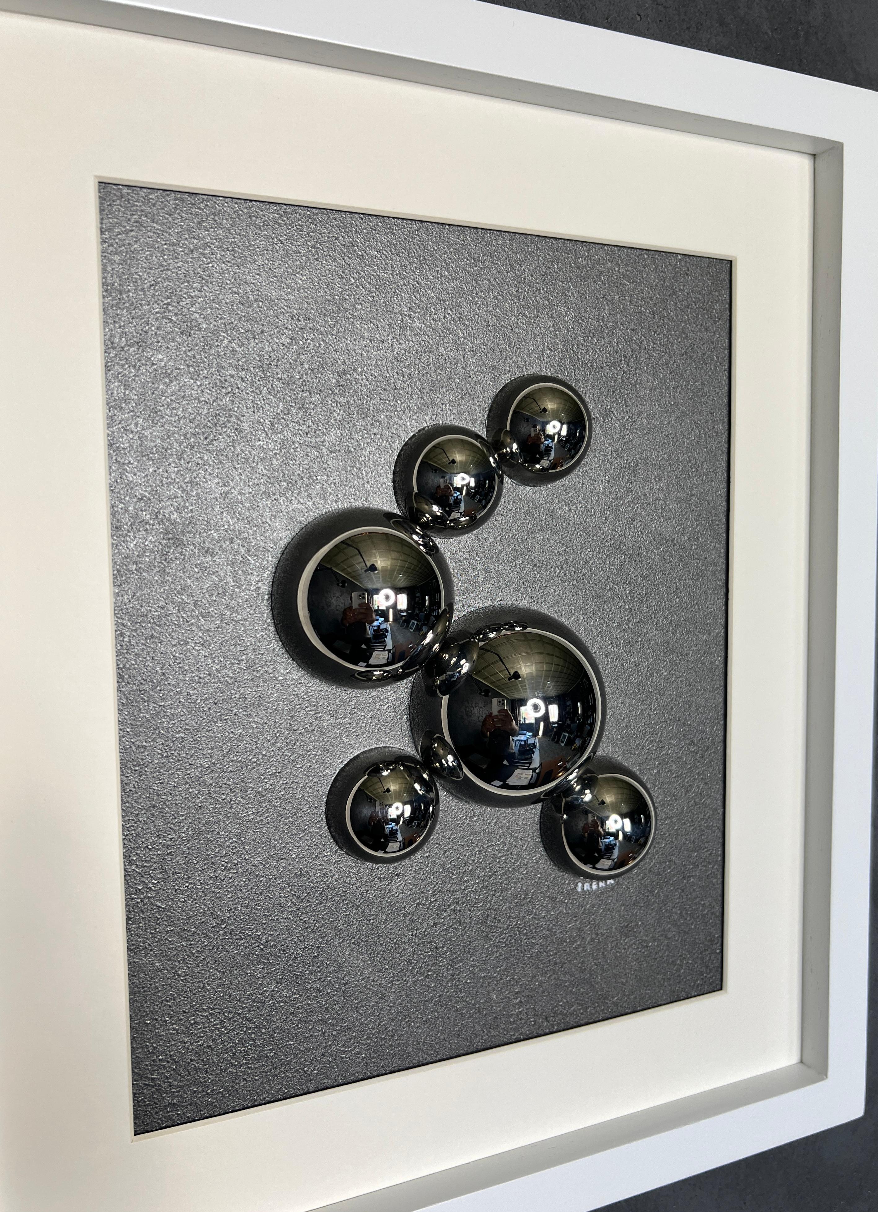 Rabbit Original Wall Art 2 - Gray Figurative Sculpture by IRENA TONE