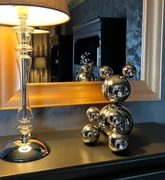 Small Stainless Steel Bear 'April' Sculpture Minimalistic Animal