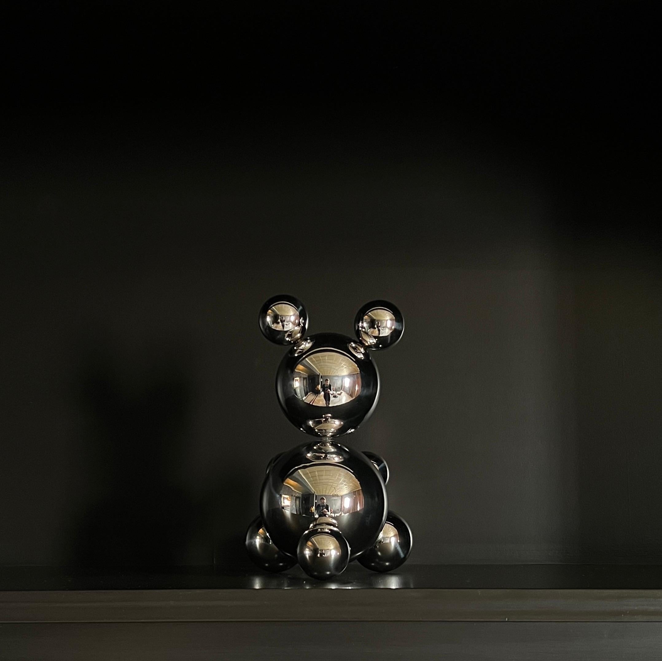 Small Stainless Steel Bear 'Ava' Sculpture Minimalistic Animal 1