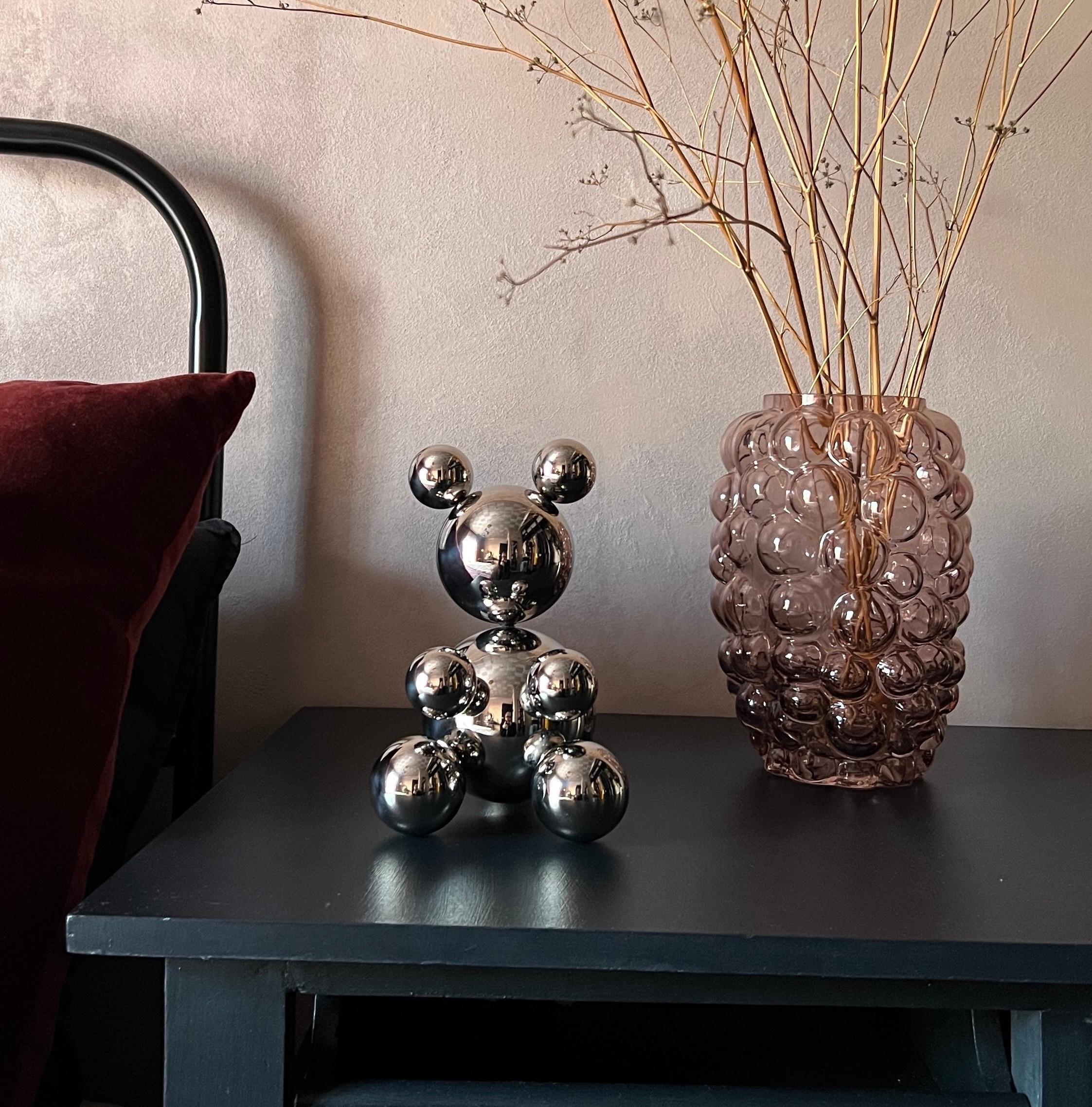 Small Stainless Steel Bear 'Ella' Sculpture Minimalistic Animal - Brown Figurative Sculpture by IRENA TONE