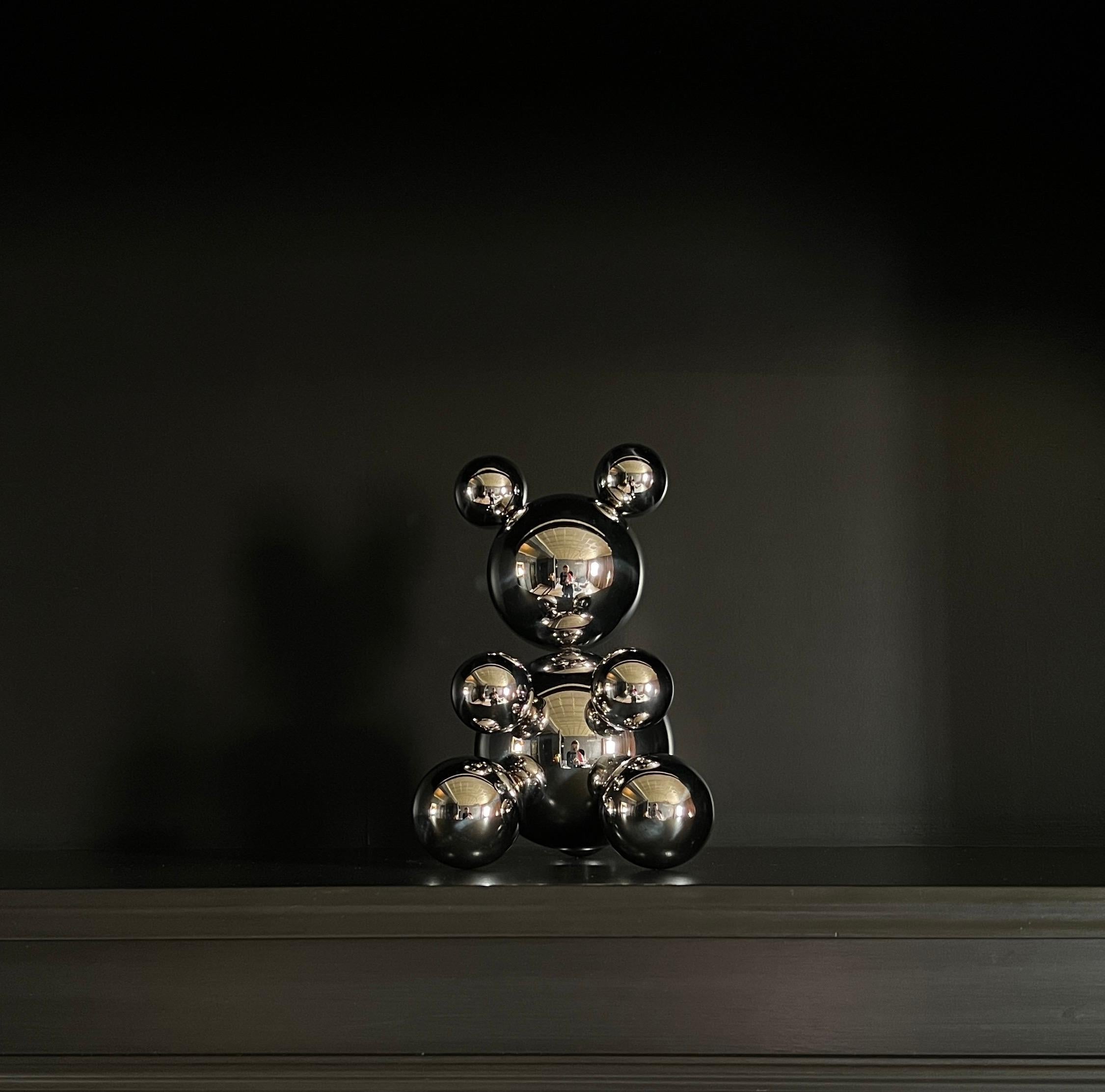 Small Stainless Steel Bear 'Emma' Sculpture Minimalistic Animal 1