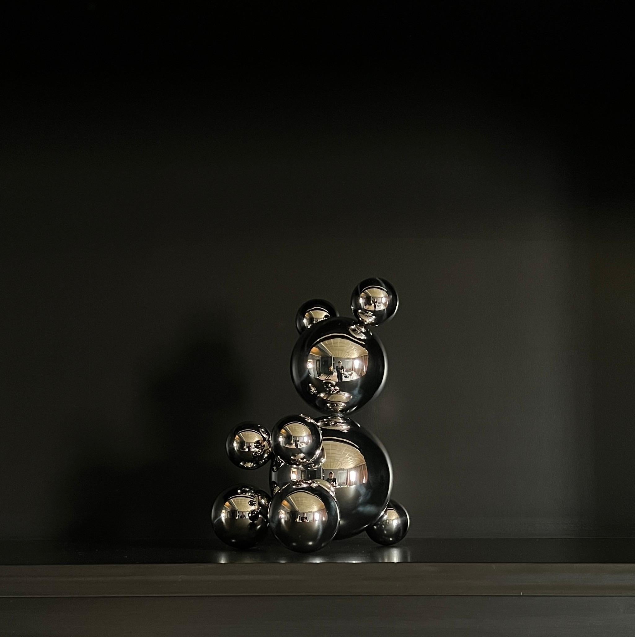 Small Stainless Steel Bear 'Isla' Sculpture Minimalistic Animal 5