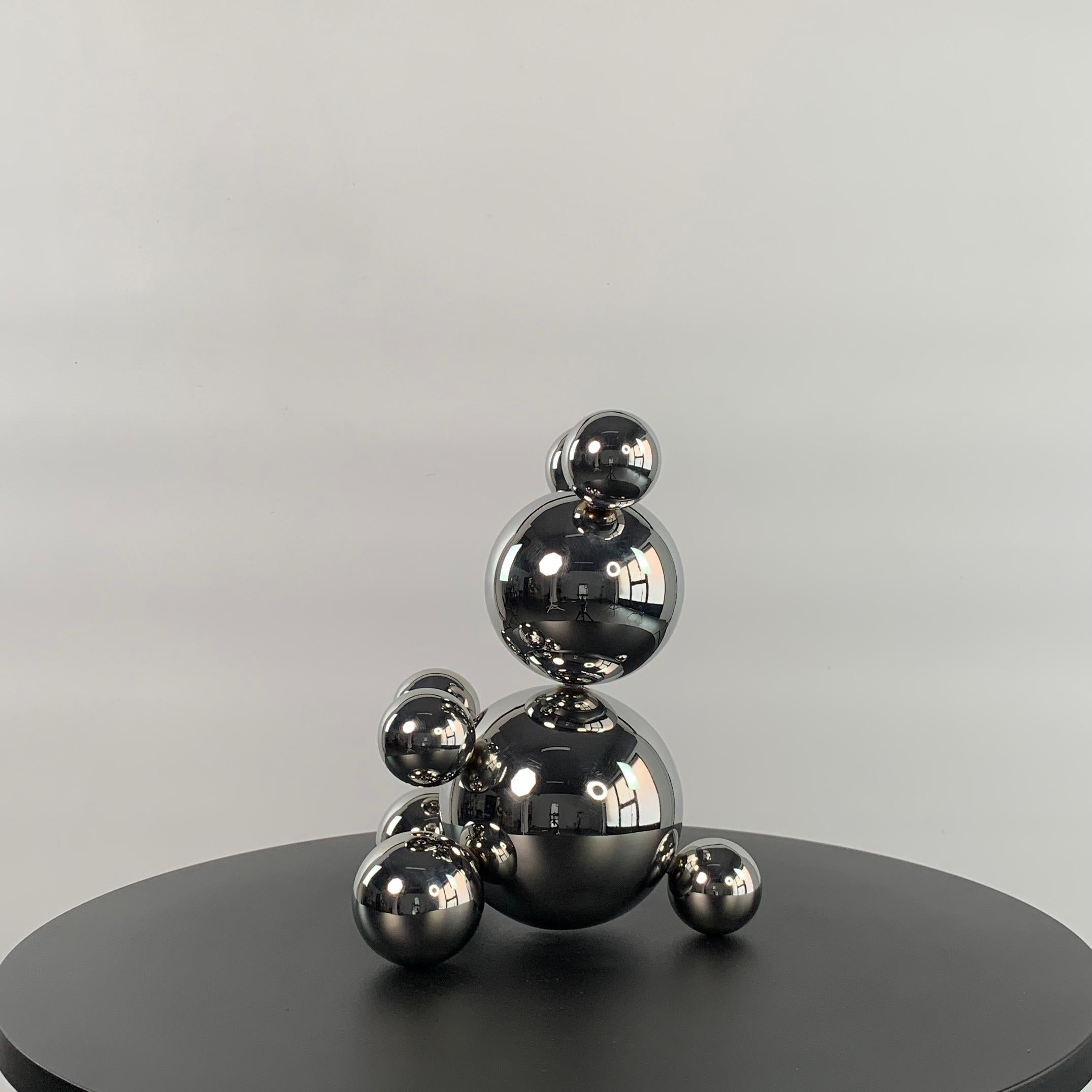 Small Stainless Steel Bear 'SAM' - Abstract Geometric Sculpture by IRENA TONE