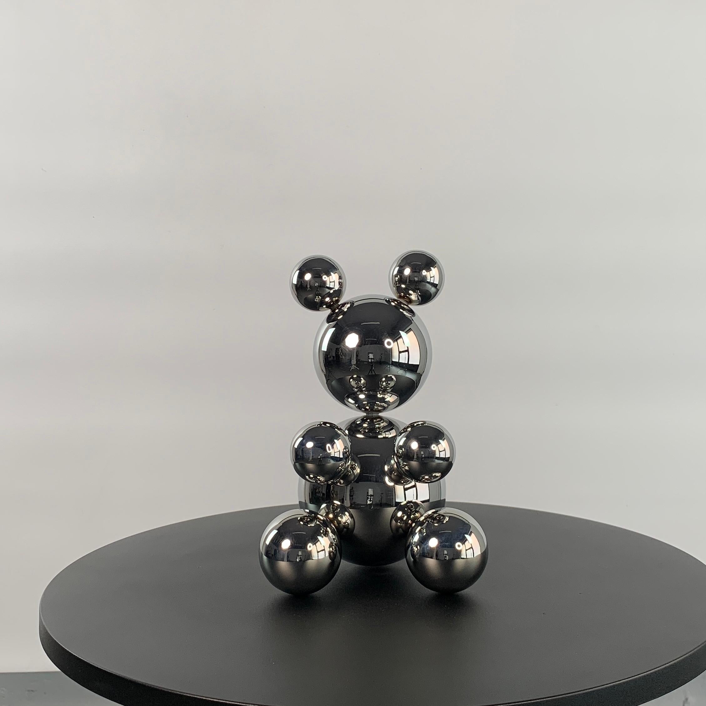 IRENA TONE Abstract Sculpture - Small Stainless Steel Bear 'SAM'