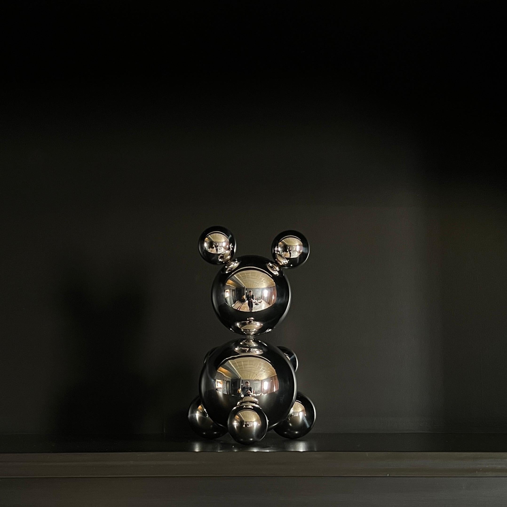 Small Stainless Steel Bear 'Sophia' Sculpture Minimalistic Animal 4