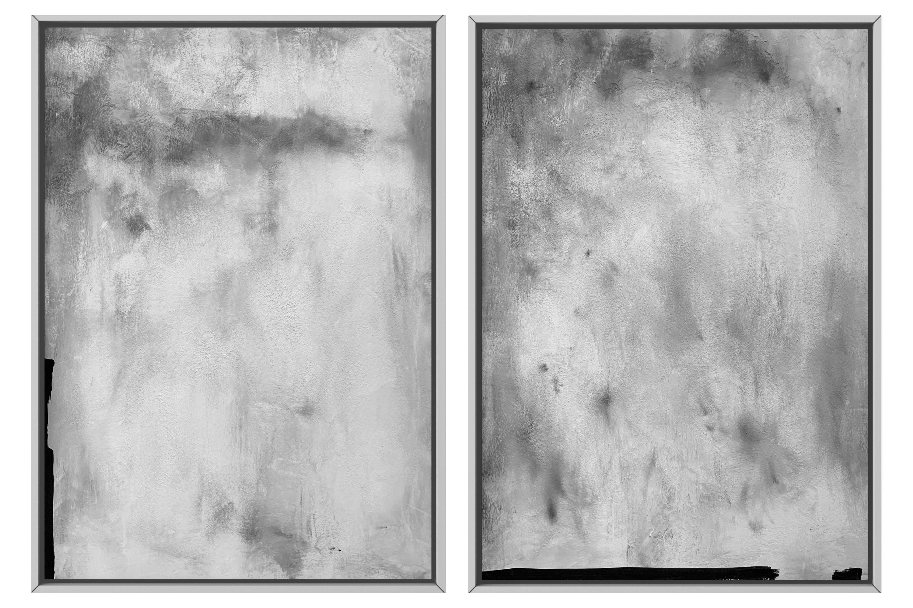 Original Art MELTED ICE Diptych - Painting by IRENA TONE