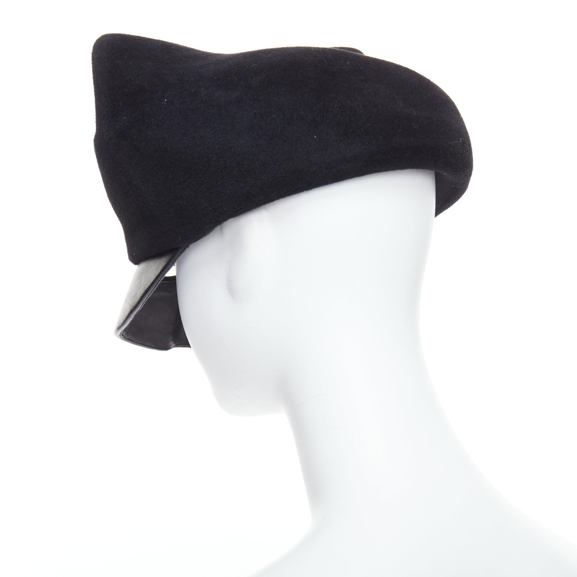  Irene noir laine cat eye découpé chapeau fascinateur de mascarade. Pour femmes 