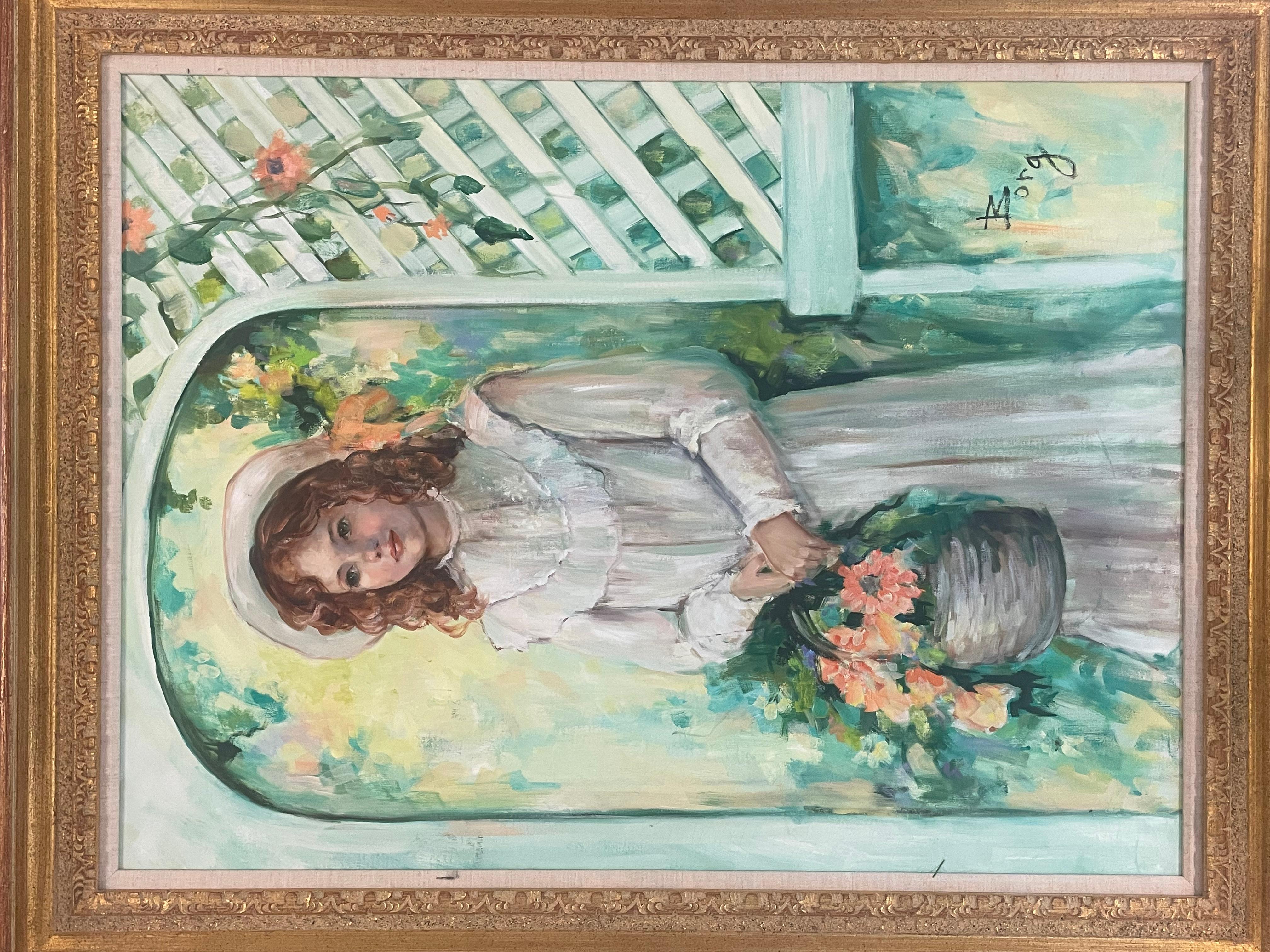 Dies ist ein Irene Borg Original Ölgemälde auf Leinwand groß. In ausgezeichnetem Zustand. Sehr hübsches Stück, Maße 48x38