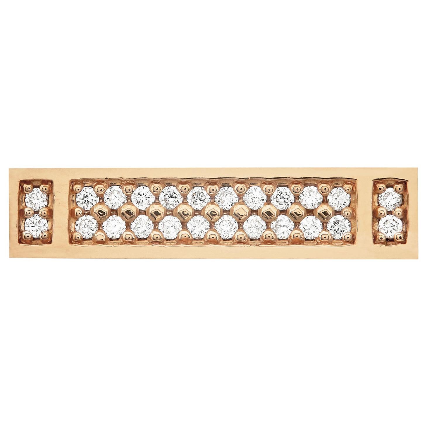 18 Karat Rose Gold 0.26 Carat Diamond Pavé MLG 36 Ring.Sustainable Fine Jewelry For Sale