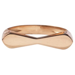 18 Karat Rose Gold Tie Ring. Sustainable Fine Jewelry