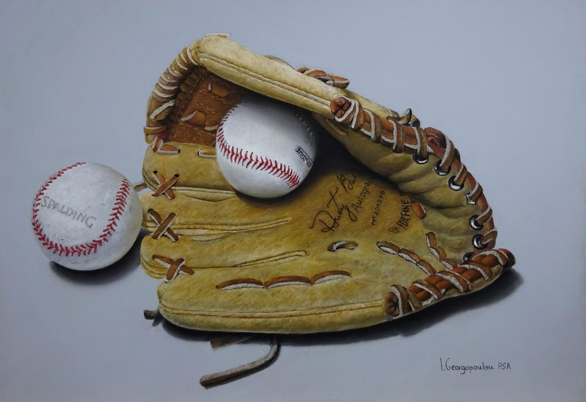 Irene Georgopoulou's "Vintage Catch" (2024) is an original soft pastels on paper artwork, measuring 8.50 x 11.50 inches. Part of her solo exhibition "Nostalgic Treasures: A Journey Through Time," this intricate still life features a lovingly