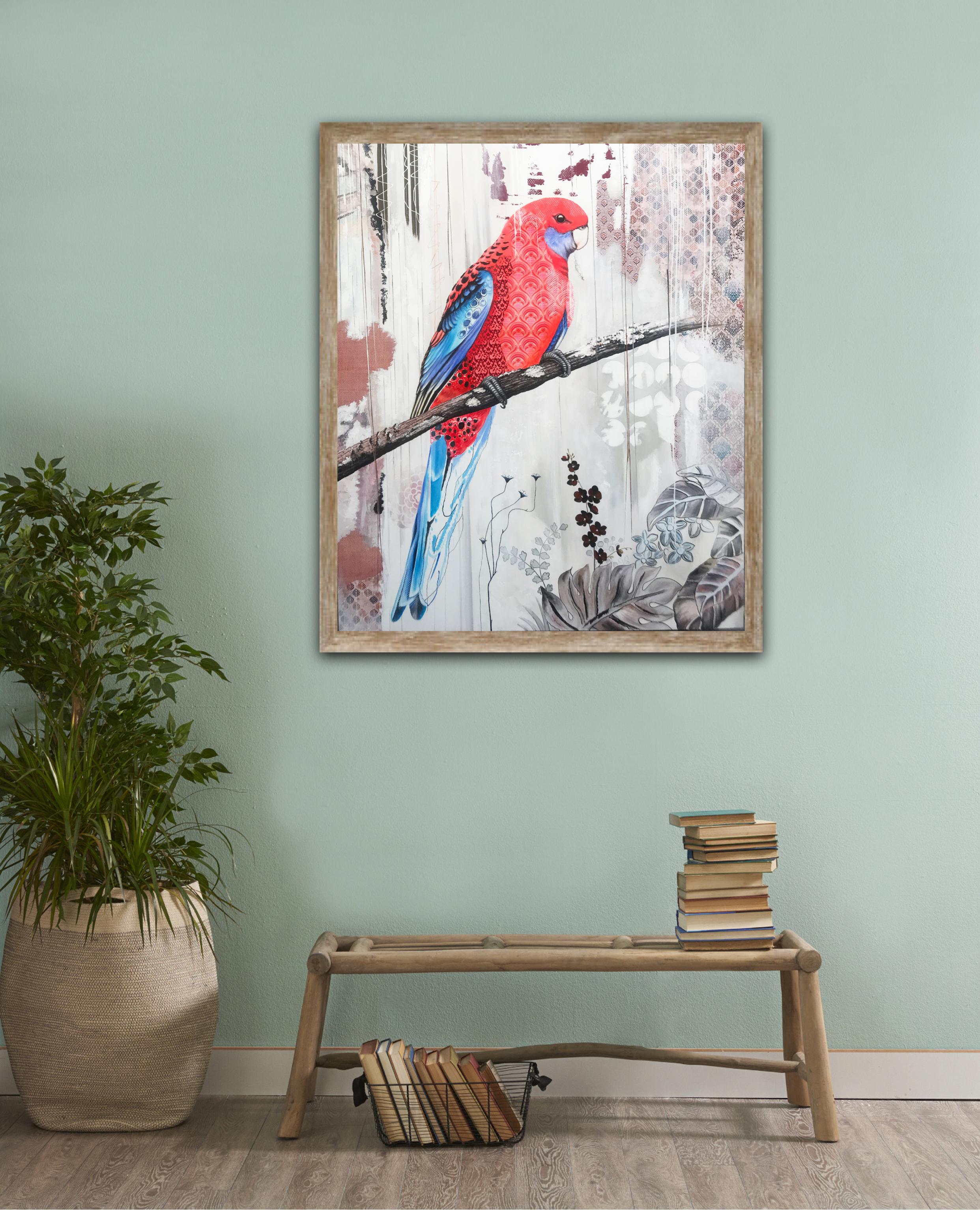 Rosella - Contemporary Painting by Irene Hoff