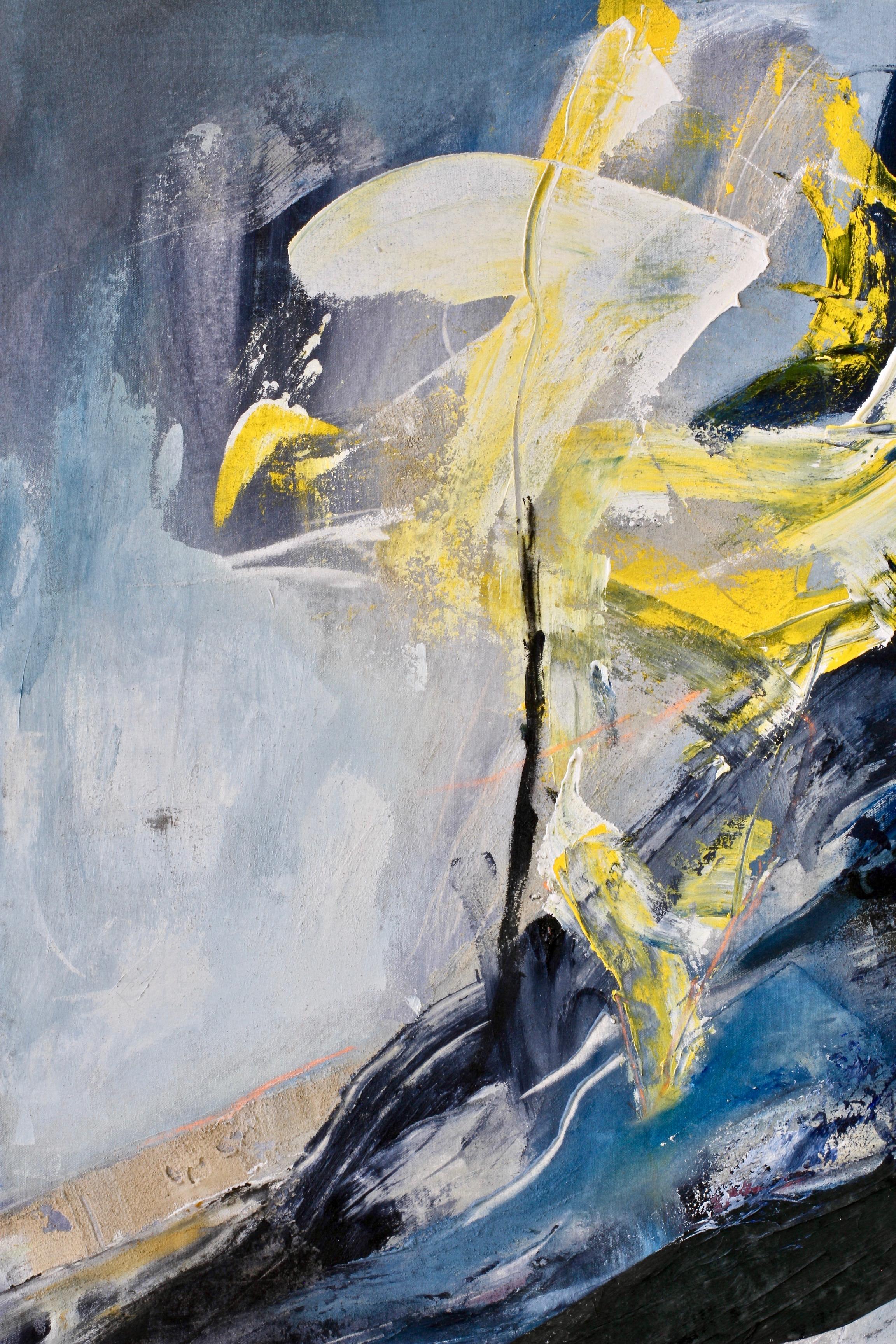 Irene Höll 'Komet' Signiert Abstrakte Moderne Kunst Mischtechnik Gemälde, Deutschland im Angebot 3