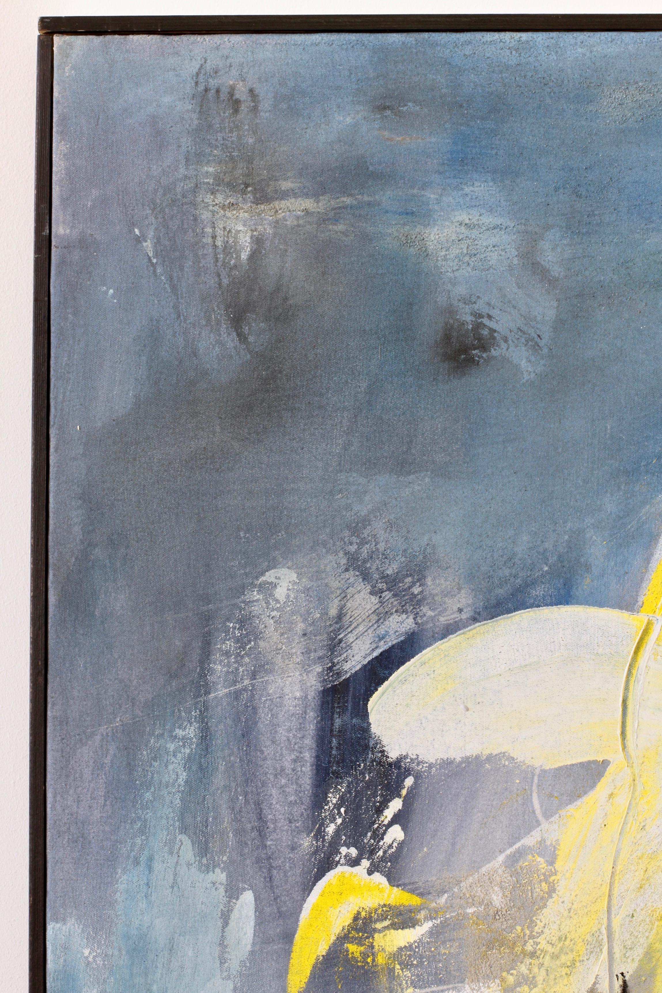 Irene Höll 'Komet' Signiert Abstrakte Moderne Kunst Mischtechnik Gemälde, Deutschland (Moderne der Mitte des Jahrhunderts) im Angebot