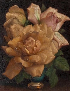 Irene Klestova "Yellow Rose" Oil on Panel