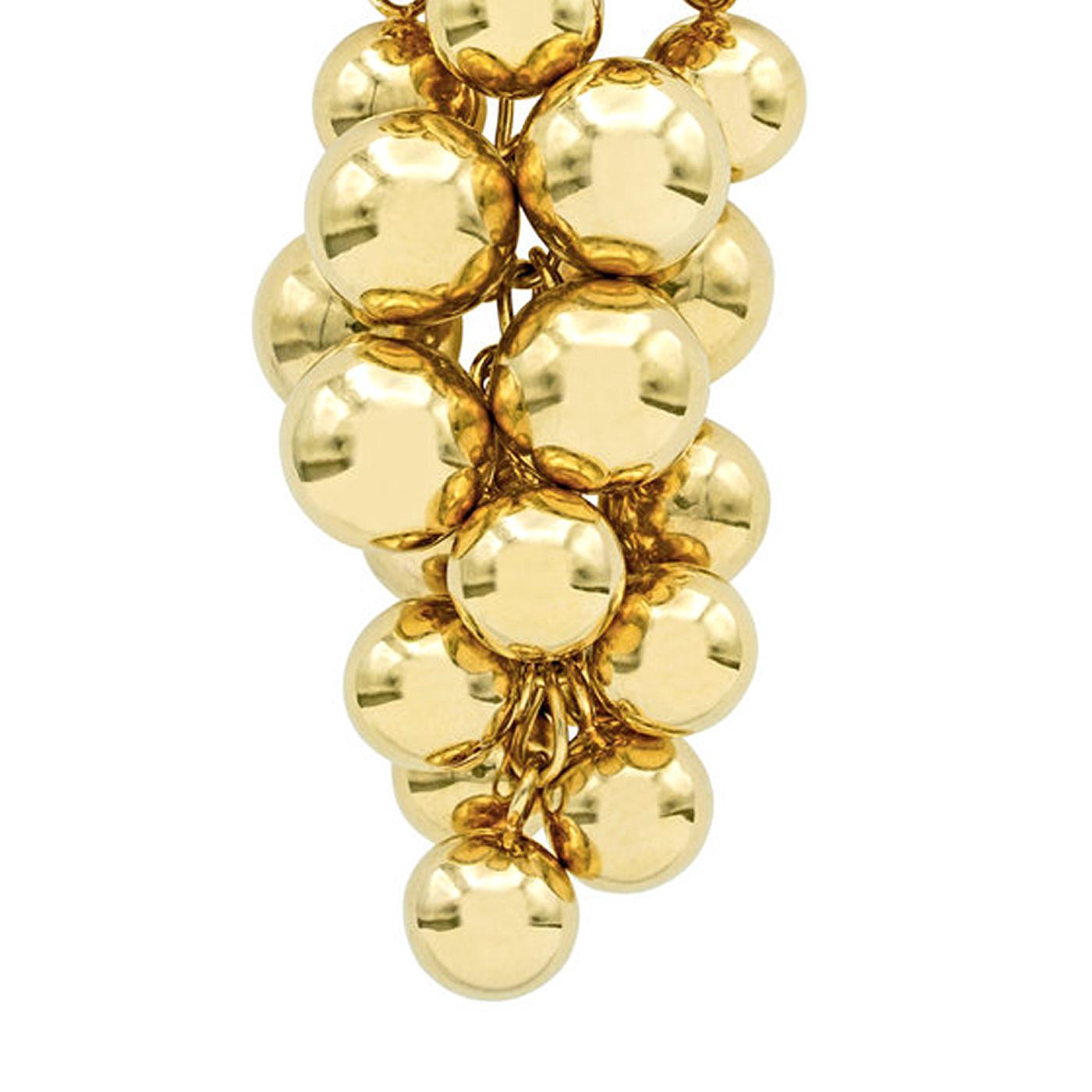 Irene Lummertz Goldtrauben-Ohrringe 18K Gelbgold Kugeln Cluster Design (Modernistisch) im Angebot