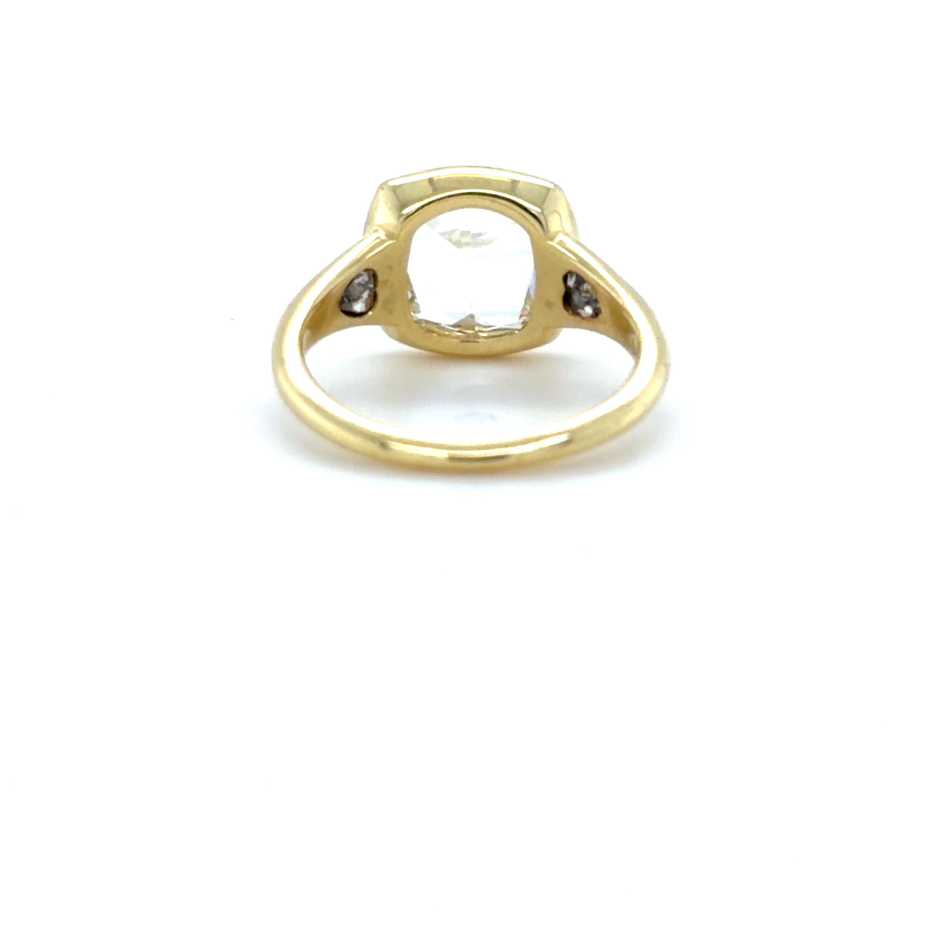 Contemporaneo Irene Neuwirth, Anello di fidanzamento con diamante taglio rosa da 1,84 carati in vendita