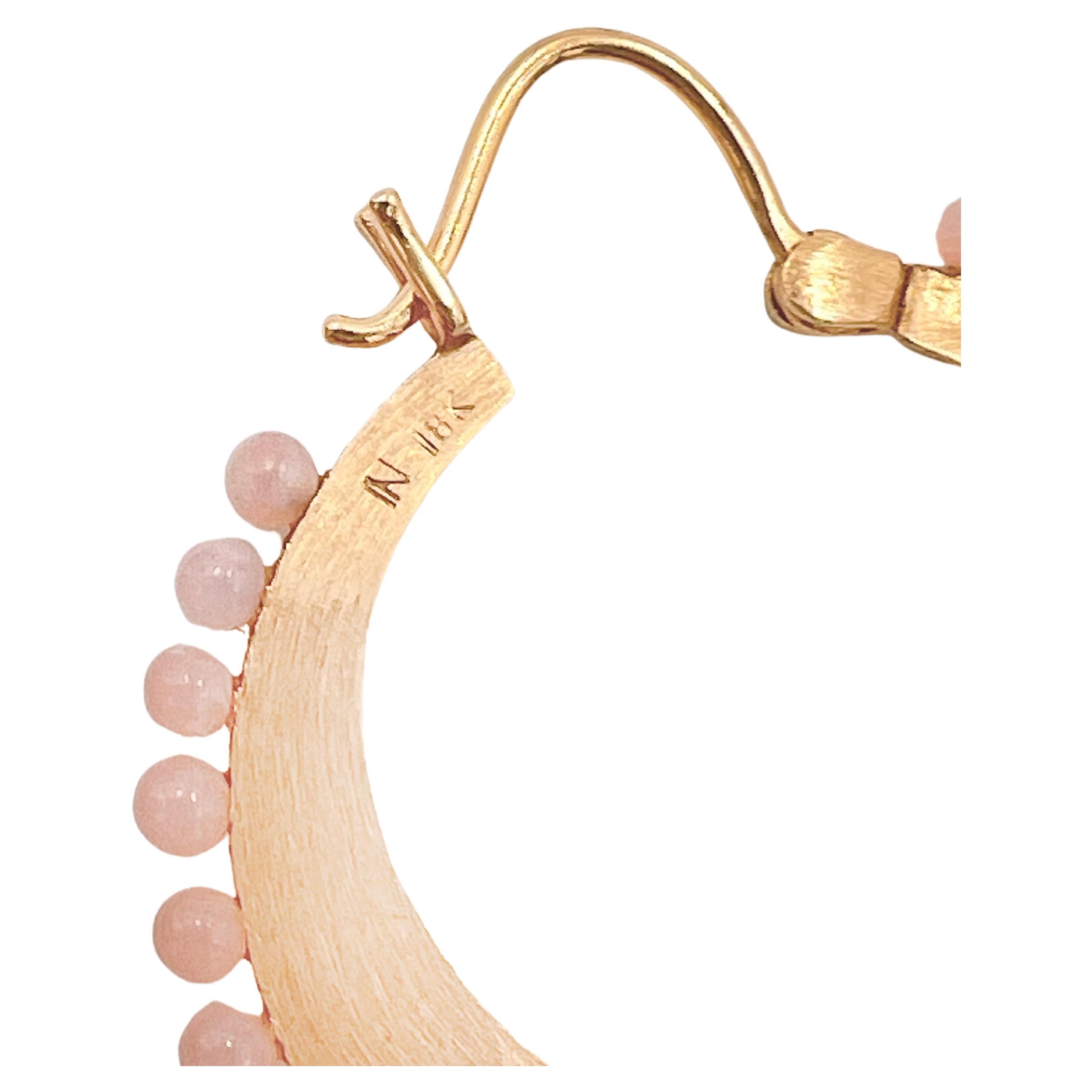 Irene Neuwirth Ohrringe aus 18 Karat Roségold mit rosa Opal im Zustand „Hervorragend“ in Palm Beach, FL