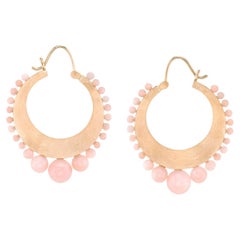 Irene Neuwirth Boucles d'oreilles en or rose 18 carats et opale rose