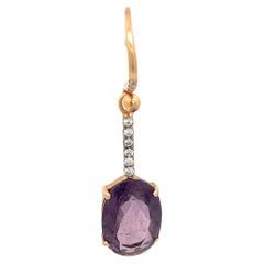 Irene Neuwirth Boucle d'oreille simple en or rose 18K avec diamant et tourmaline violette