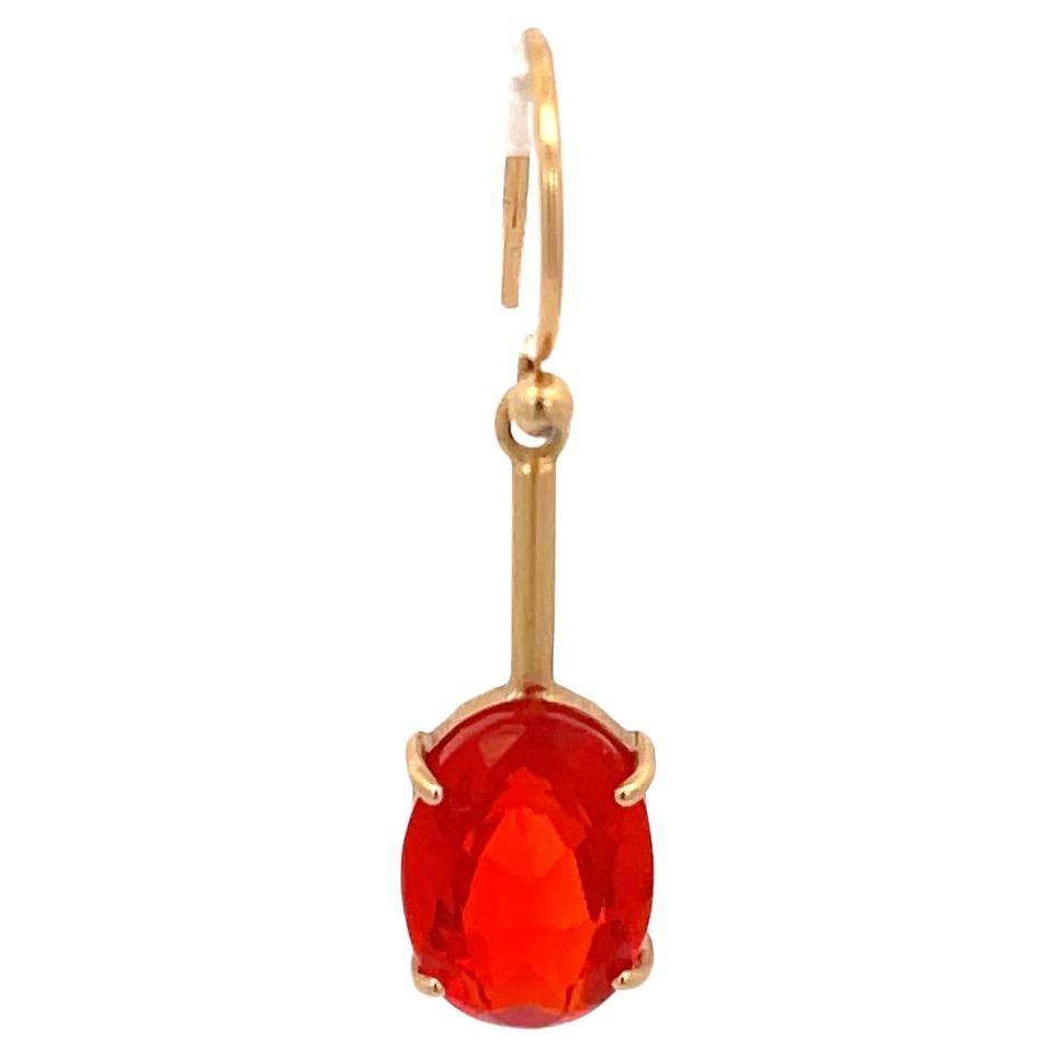 Irene Neuwirth Fire Opal Single Earring 18K Rose Gold For Sale