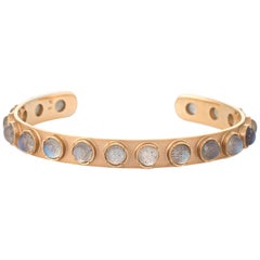 Irene Neuwirth Labradorit Armband Manschette Estate 18 Karat Gold Feine Juwelen