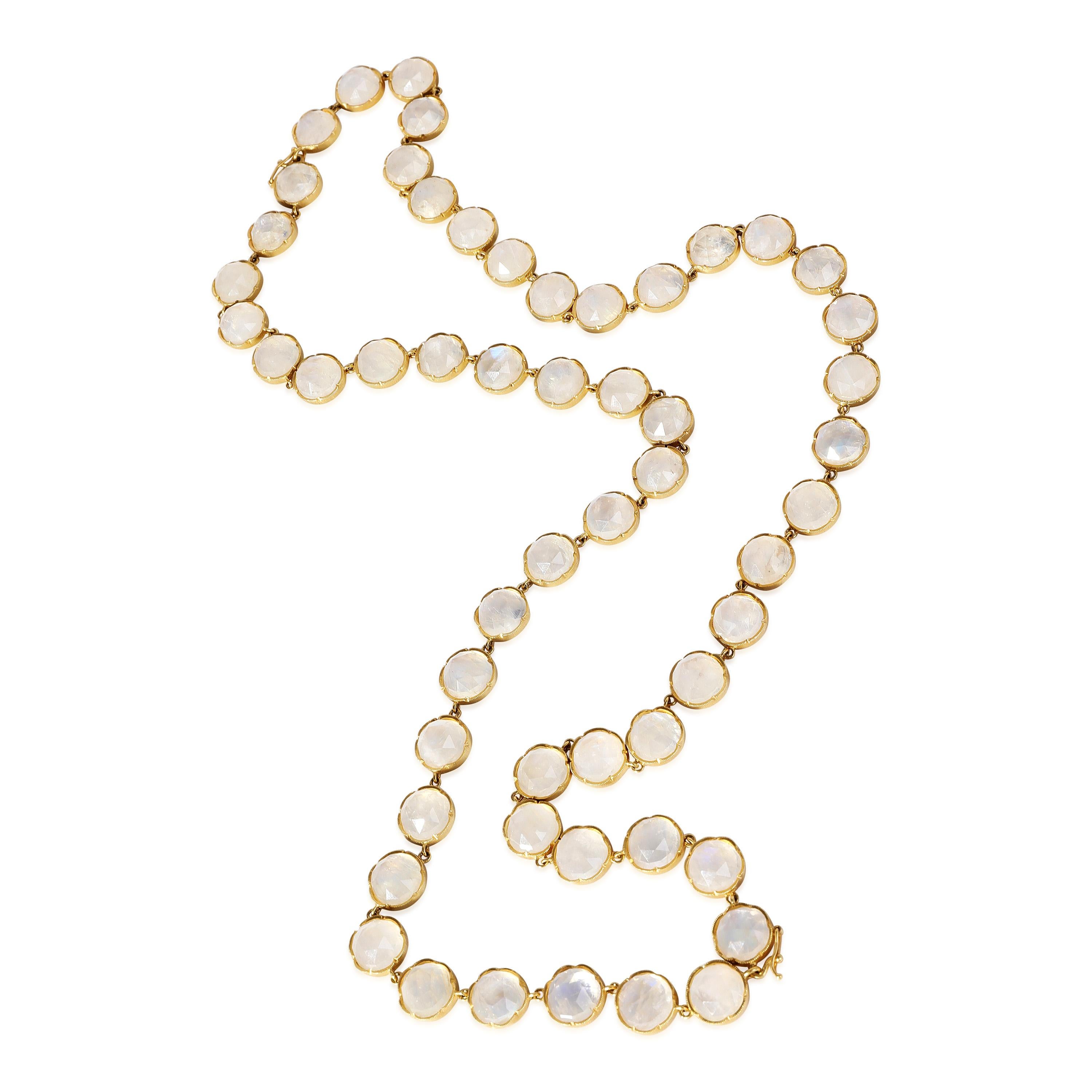 Irene Neuwirth: 18 Karat Gelbgold Halskette mit Mondstein im Zustand „Hervorragend“ in New York, NY