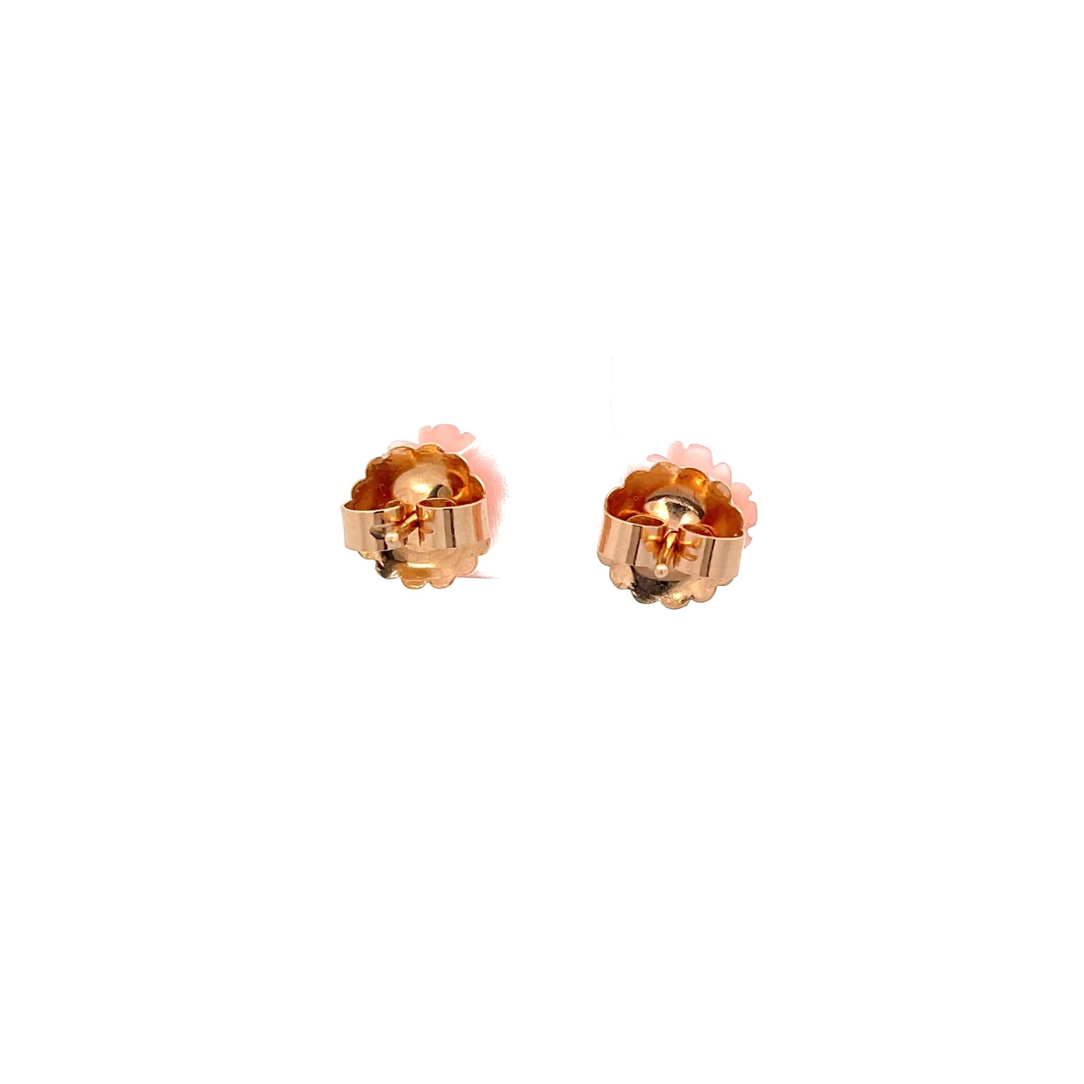 Irene Neuwirth Pink Opal Akoya Pearl Earrings 18k Rose Gold In Excellent Condition For Sale In Dallas, TX