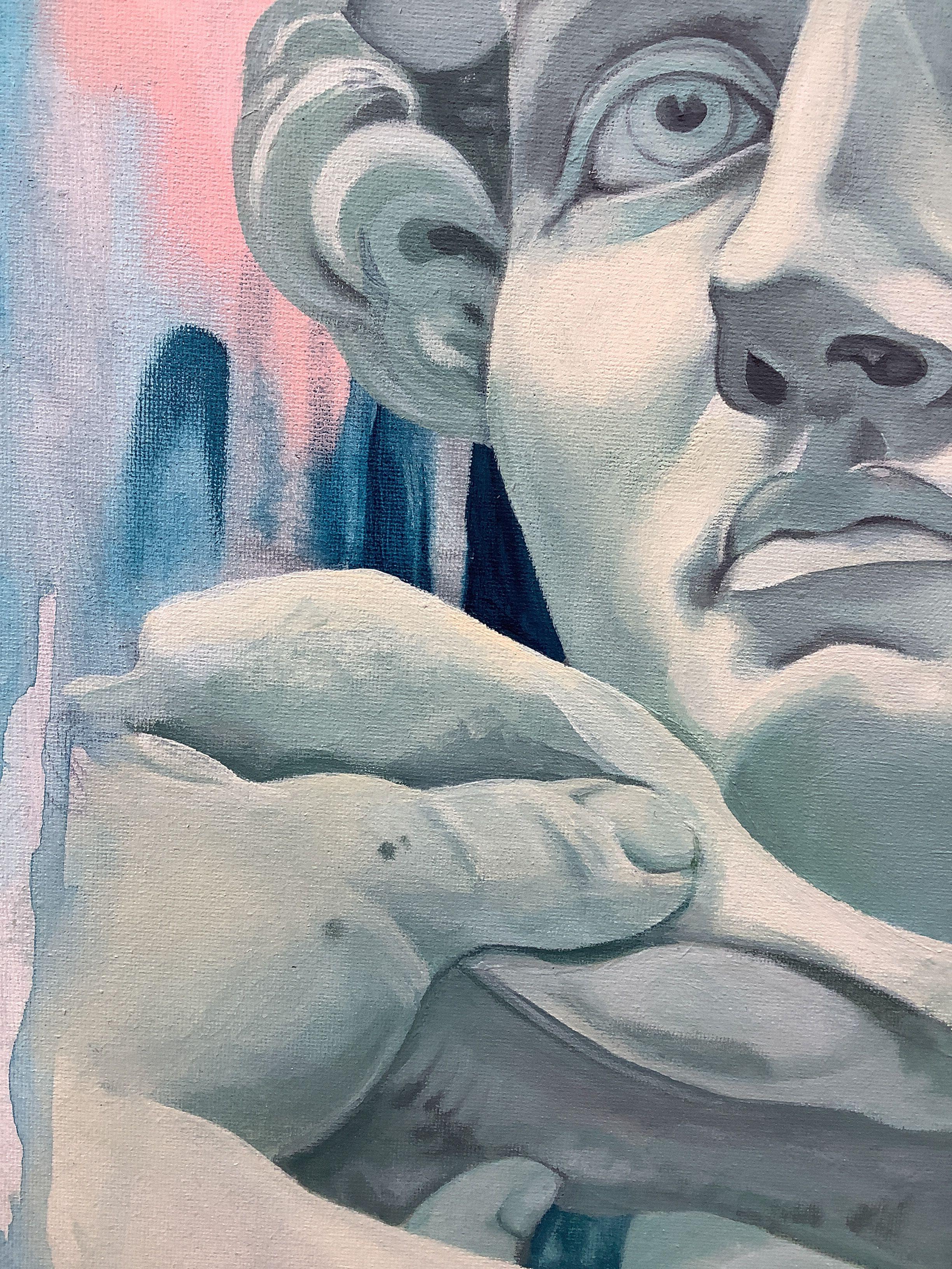 Florida man fires a principal, Painting, Acrylic on Canvas For Sale 1