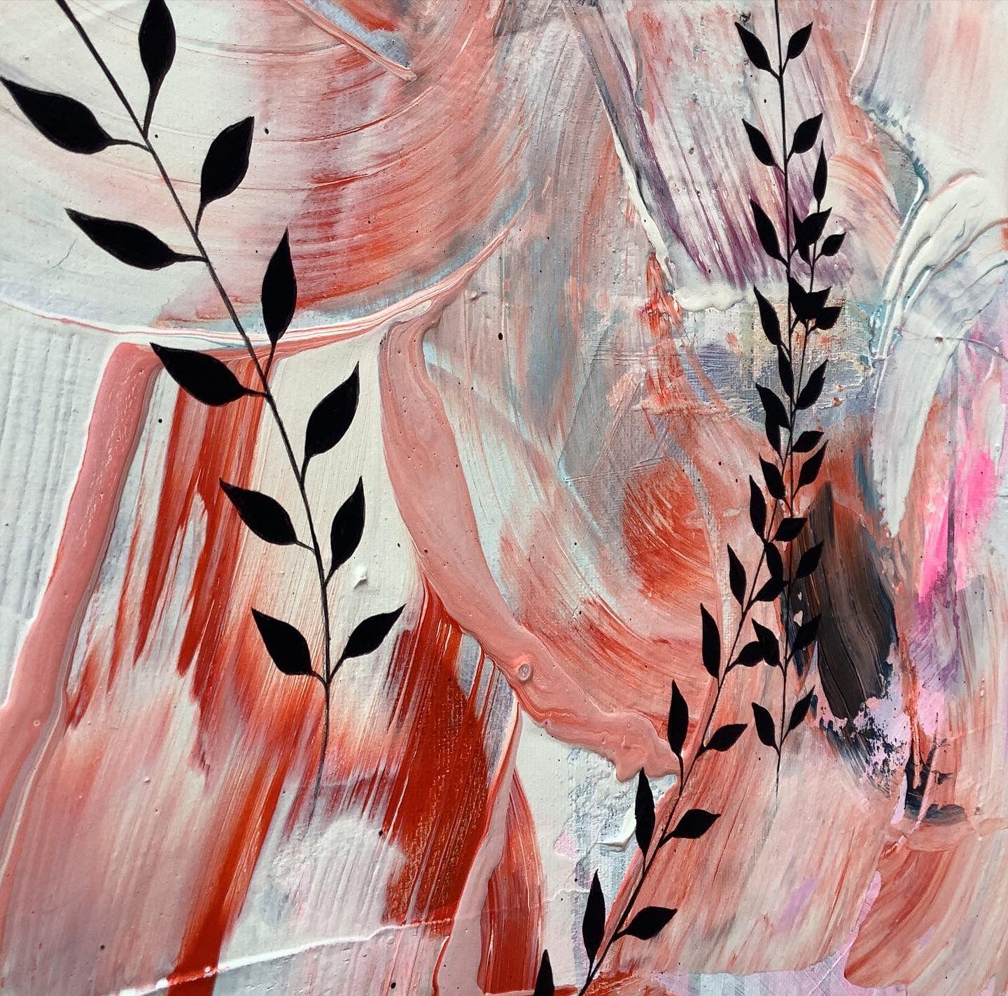 Gestural and layered artwork that combines an instinctual series of strokes with a wide concept behind. The sentence â€œCOME FUOCO ARSIâ€