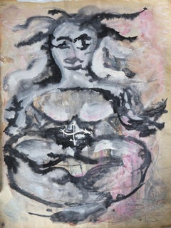 Donna seduta,  Tecnica mista di Irene Rice Pereira