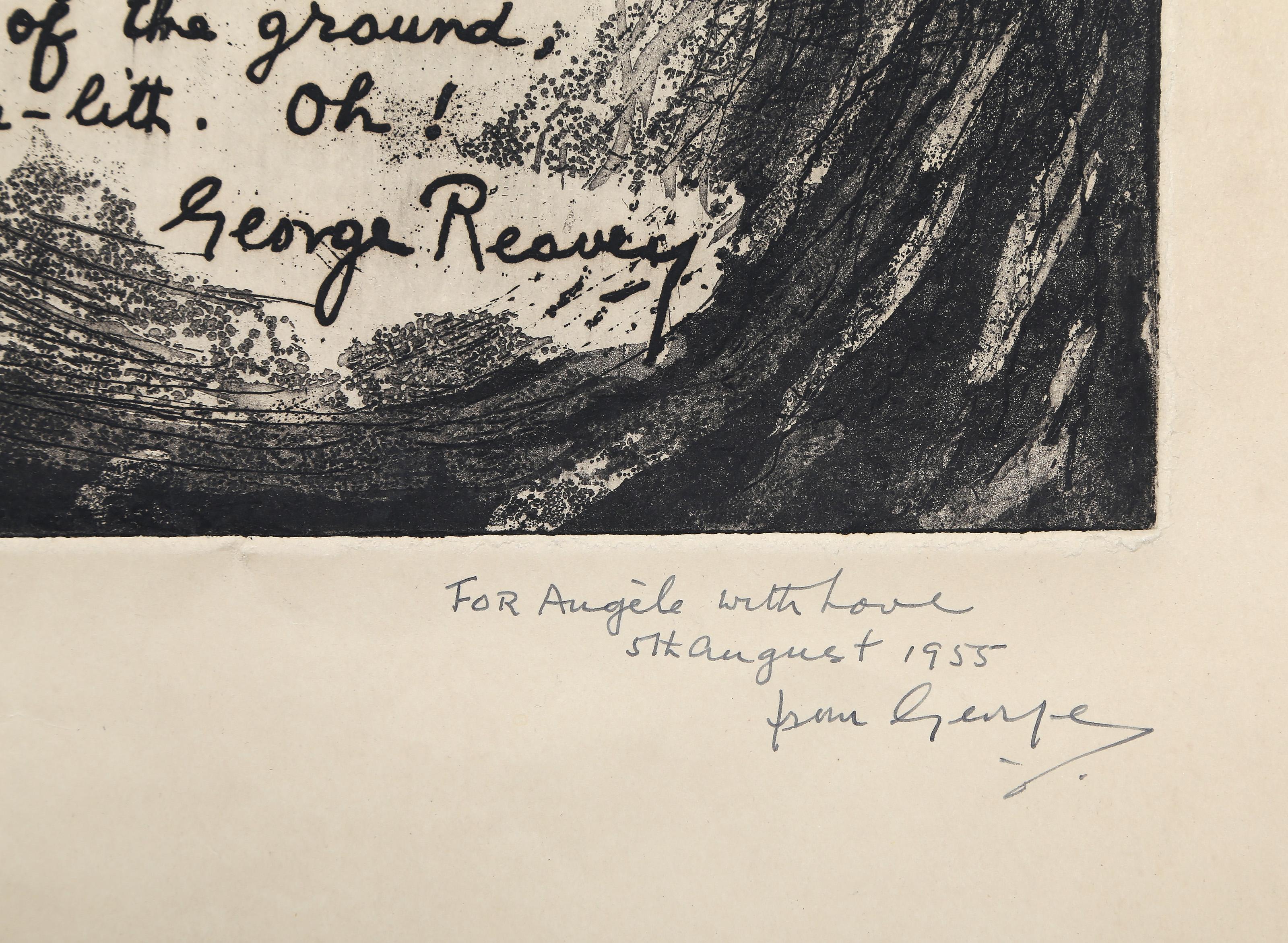 Omega (Gedicht von George Reamy), surrealistische Radierung von Irene Rice Pereira im Angebot 1