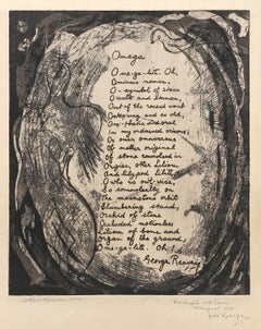 Omega (poesia di George Reamy), acquaforte surrealista di Irene Rice Pereira