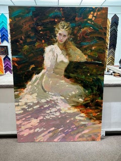 "Dance of the Sunbeams" by Irene Sheri, 58x63 in., Oil/Canvas, Figurative