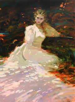 "Dance of the Sunbeams" by Irene Sheri, 58x63 in., Oil/Canvas, Figurative