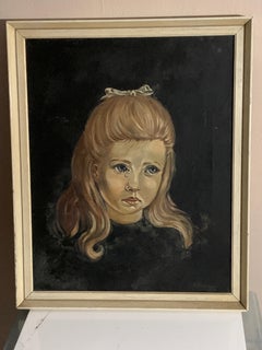 Irene Spencer Teardrop Crying Girl Vintage Hand Painted Copy By K. Robinson 1974