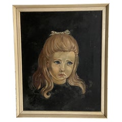 Irene Spencer Teardrop Crying Girl Vintage Hand Painted Copy By K. Robinson 1974
