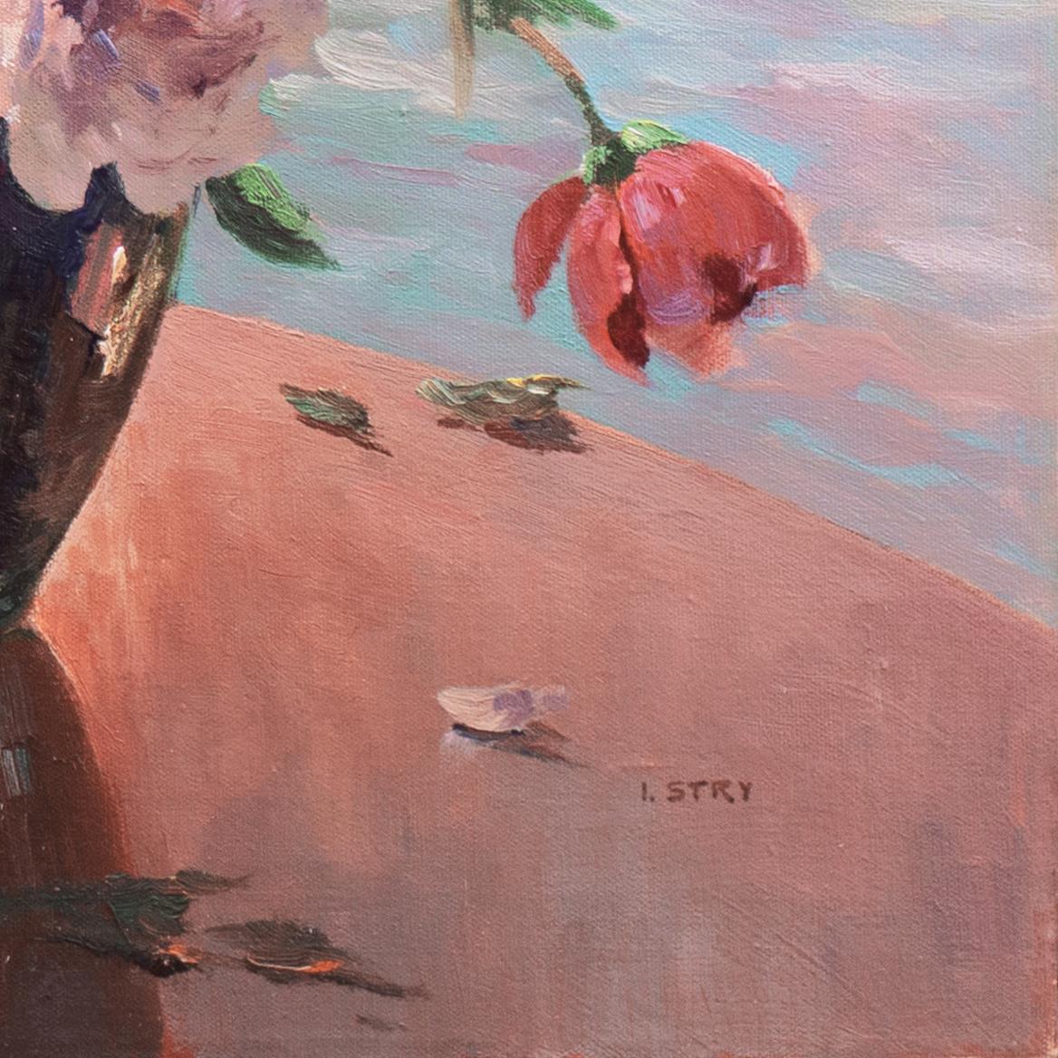 'Still Life of Tulips and Roses', New York, Society of Independent Artists, NAD - Painting by Irene Stry
