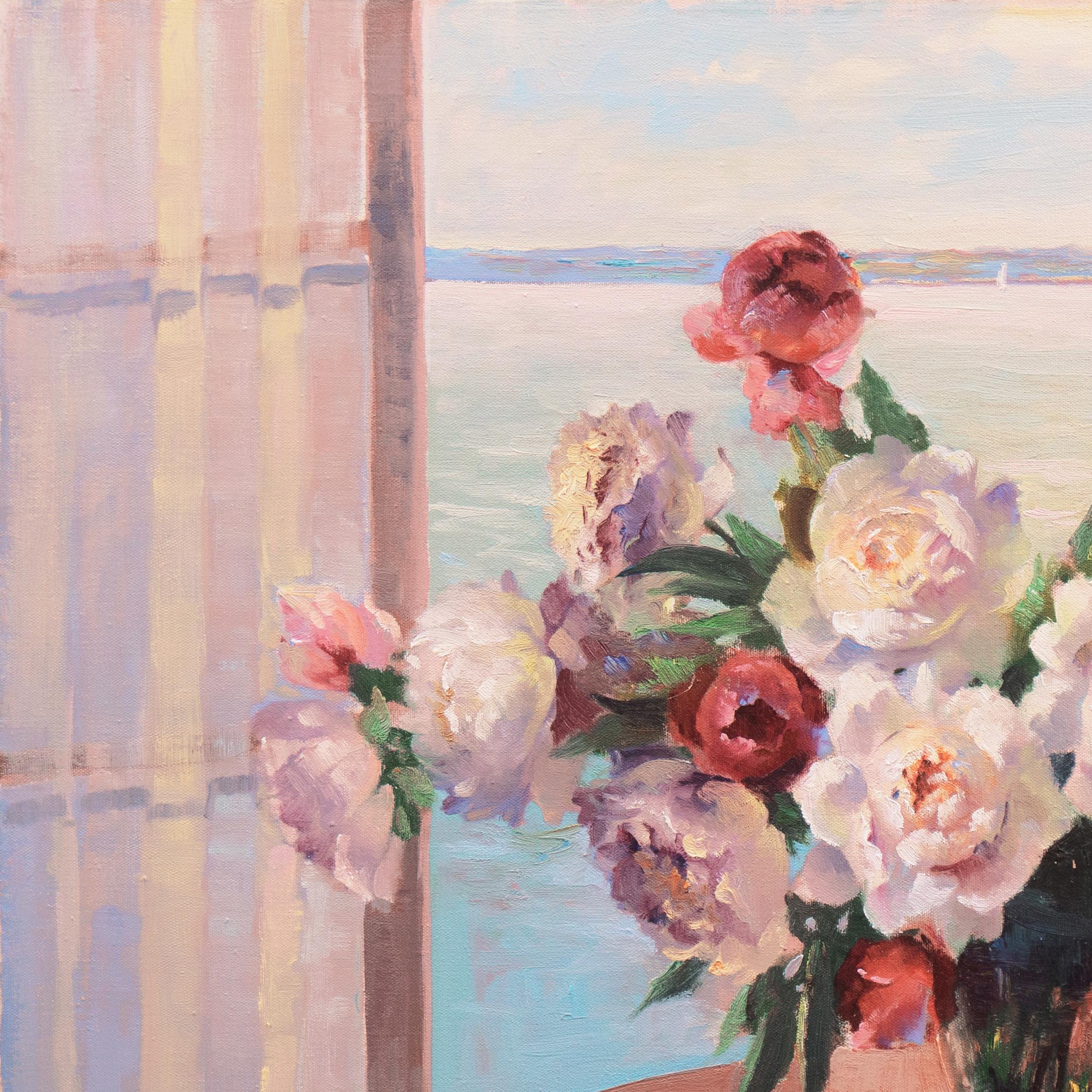 'Still Life of Tulips and Roses', New York, Society of Independent Artists, NAD - Post-Impressionist Painting by Irene Stry