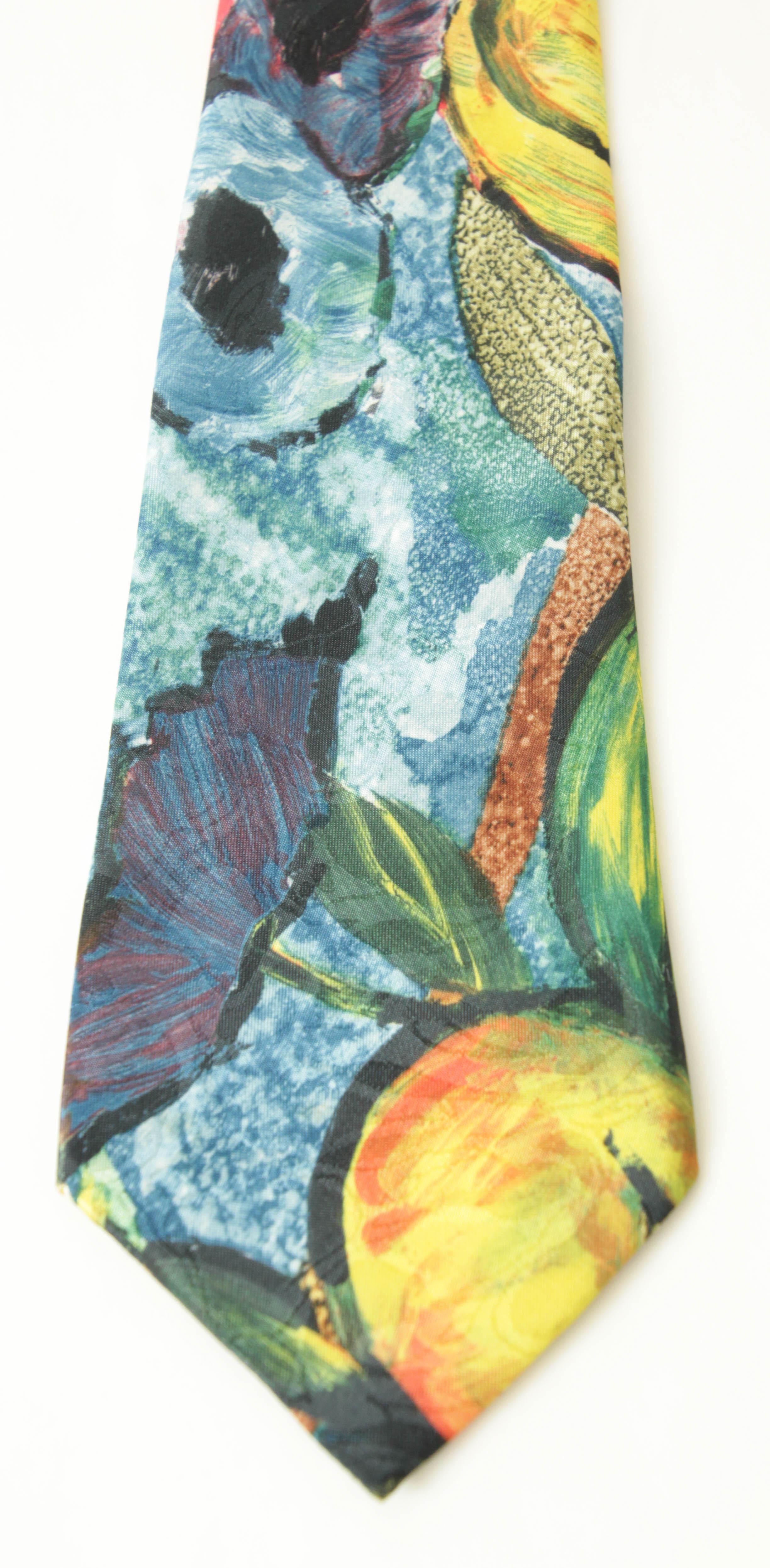 Cravatta in seta colorata Irene Van Ryb Paris in vendita 1