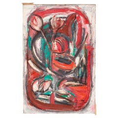 Irene Zevon, huile sur toile abstraite moderne