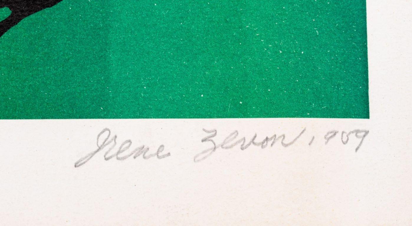 Carta Irene Zevon Litografia senza titolo a colori in vendita